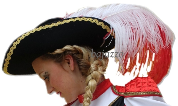 Musketierhut Wollfilz schwarz
